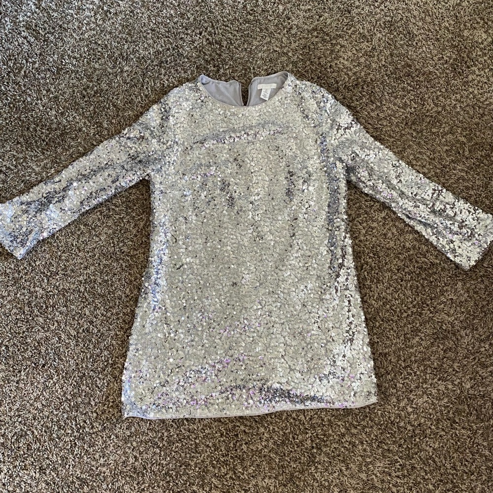 Sequin mini long sleeve dress